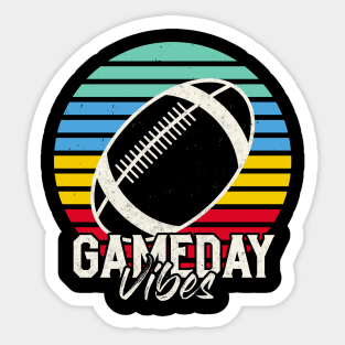 Gameday Vibes American Football Lover retro Sticker